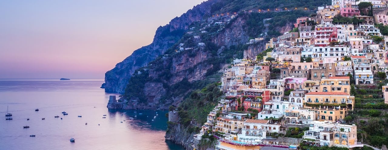 Colourful towns on the Amalfi coast